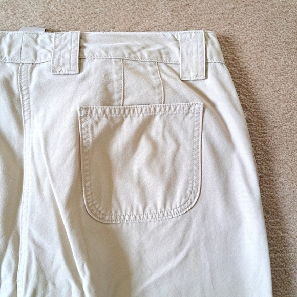 Northern Reflections Cropped Pant Women's Size 14 Beige Wide Leg Capri Cotton - Picture 11 of 12